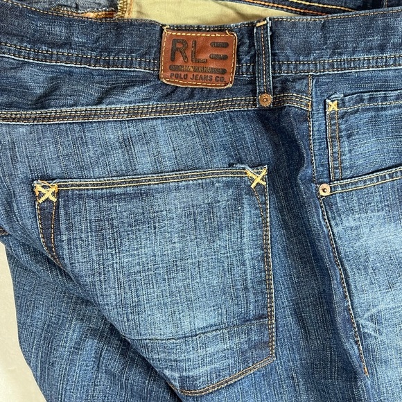 Polo Ralph Lauren 38W 34L Carver Heritage Men's Relaxed Denim Vintage Blue Jeans - Picture 8 of 16